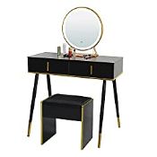RRP £99.98 Dressing Table Vanity Set with Dimmable Lighted Mirror