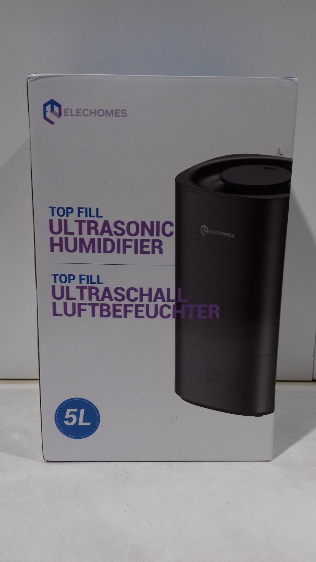 RRP £39.98 Elechomes 5L Top-Fill Ultrasonic Humidifier - Image 2 of 2