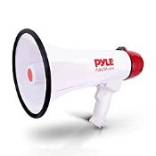 RRP £26.00 Pyle Megaphone Speaker PA Bullhorn W Built-in Siren - Adjustable Volume