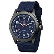 RRP £16.31 Zeiger Military Mens Watches Analogue Quartz Date Watch