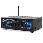 RRP £50.40 PyleHome PTAU45 2x 120W Stereo Power Amplifier with USB, AUX, CD and Mic Input