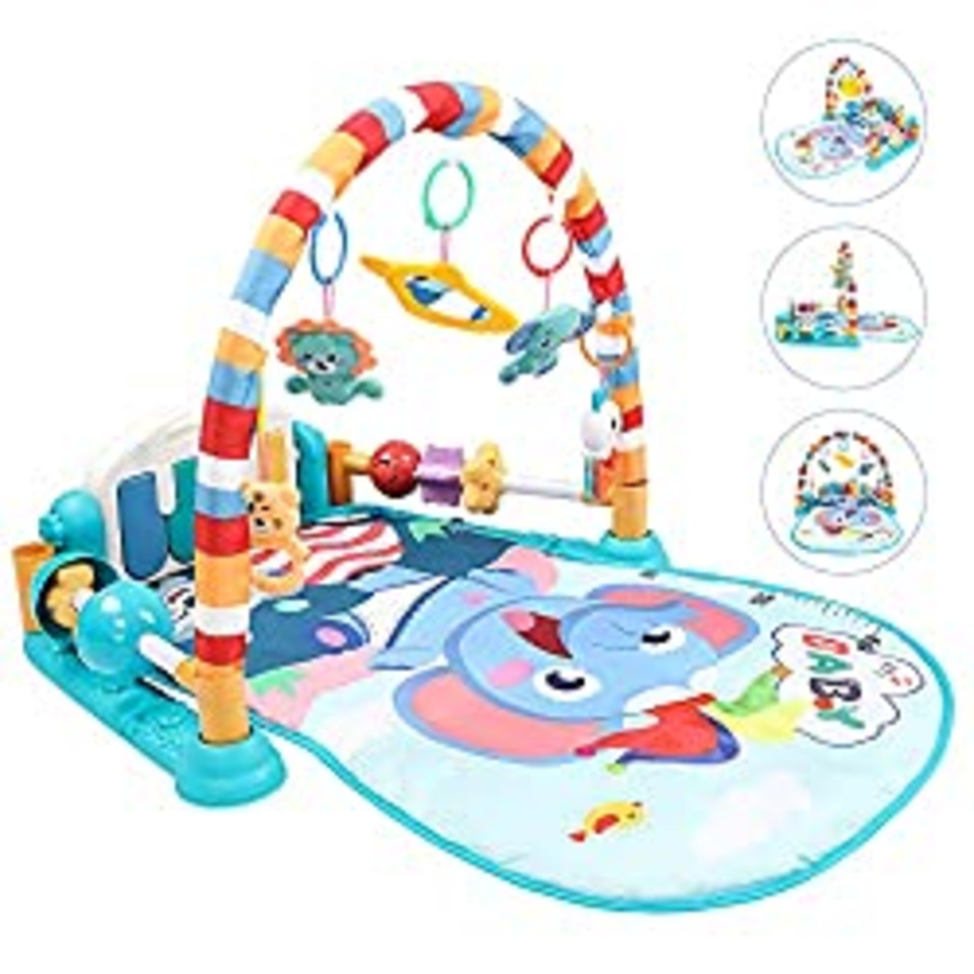 RRP £20.88 Luchild Baby Playmat Kick and Play Piano Gym with Fun Animals Pendants