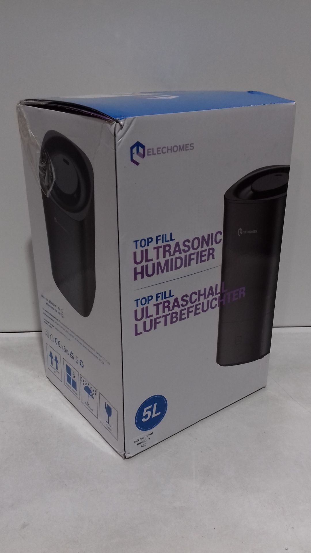 RRP £39.98 Elechomes 5L Top-Fill Ultrasonic Humidifier - Image 2 of 2