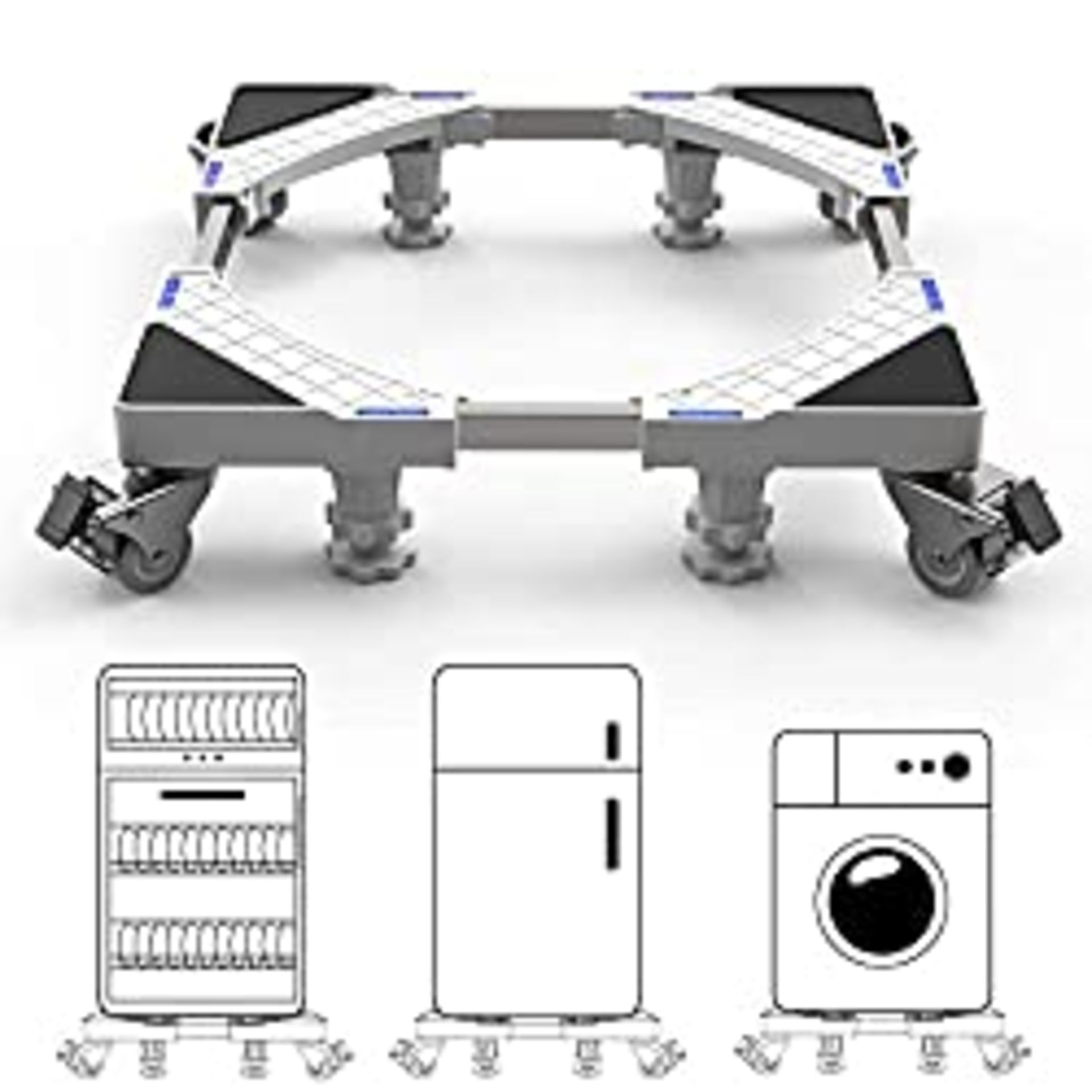 RRP £35.99 Multifunctional Movable Washing Machine Base Stand