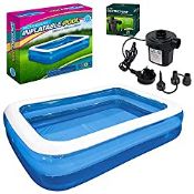 RRP £35.99 COOZi 2m Premium Family Paddling Pool for Kids + AC