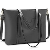 RRP £33.86 NUBILY Women Handbag Laptop Tote Bag 15.6 Inch Leather