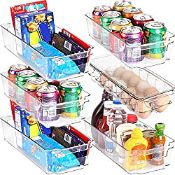 RRP £19.99 KICHLY Premium Refrigerator Storage Organizer Bins