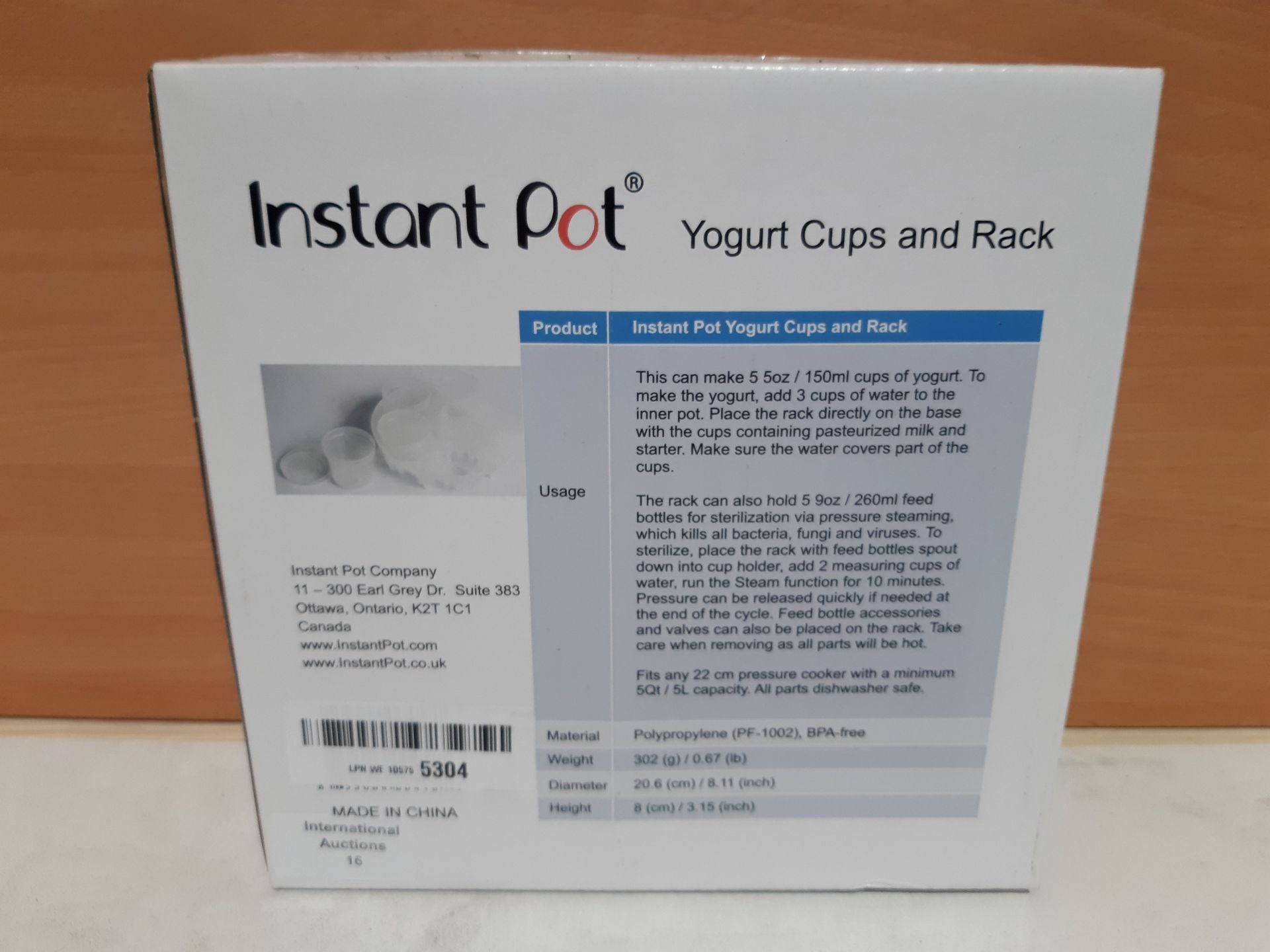 RRP £10.99 Instant Pot Set Yogurt Maker Cups, Plastic, Transparent White - Image 2 of 2