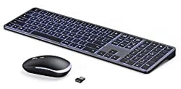 RRP £43.99 Wireless Backlit Keyboard and Mouse Combo