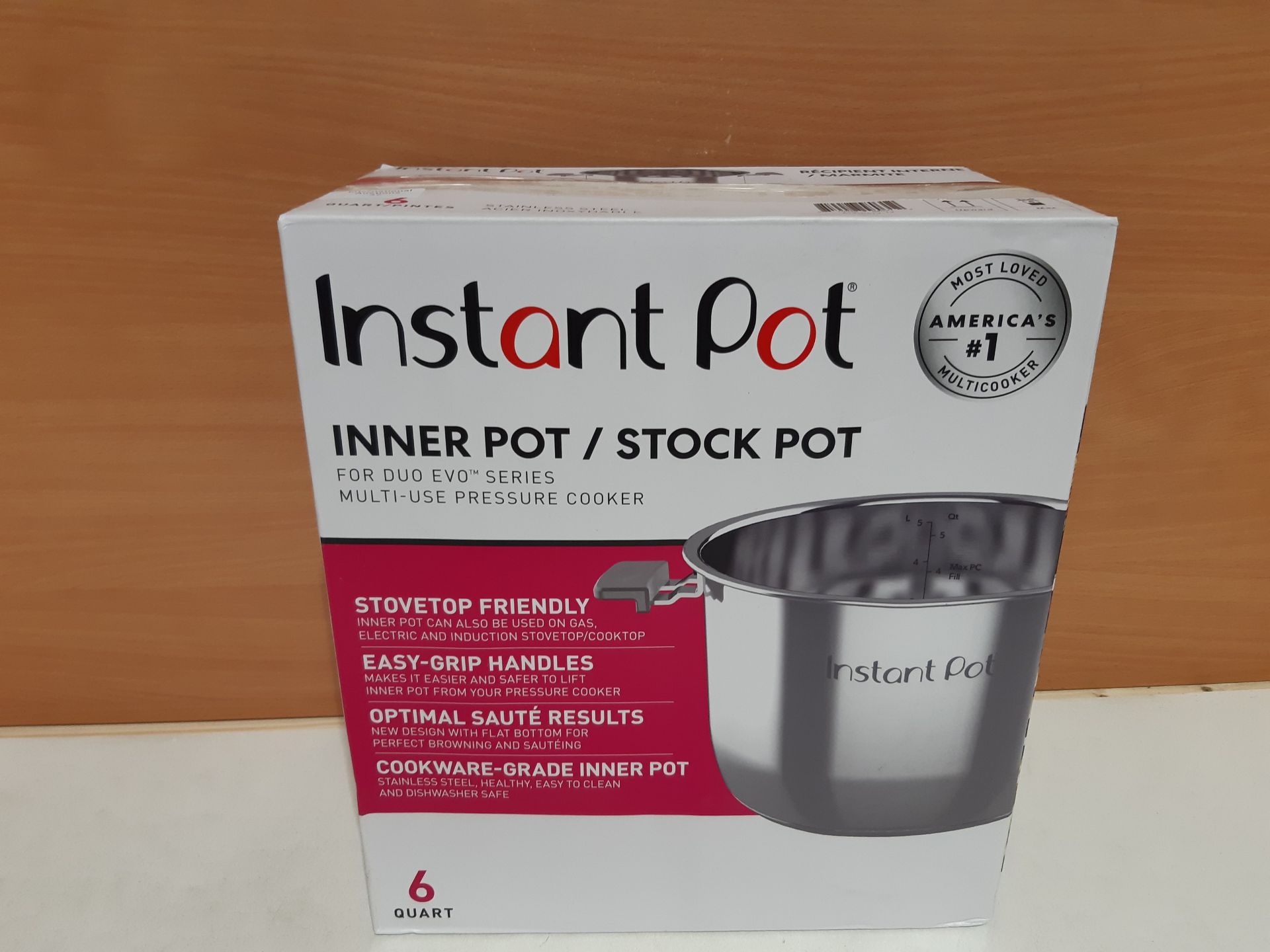 RRP £24.98 Instant Pot Stainless Steel Inner Pot with Cooking - Image 2 of 2