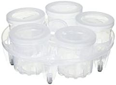 RRP £10.99 Instant Pot Set Yogurt Maker Cups, Plastic, Transparent White