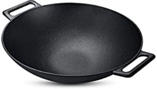 RRP £4.03 KICHLY Cast Iron Wok 30.5 cm