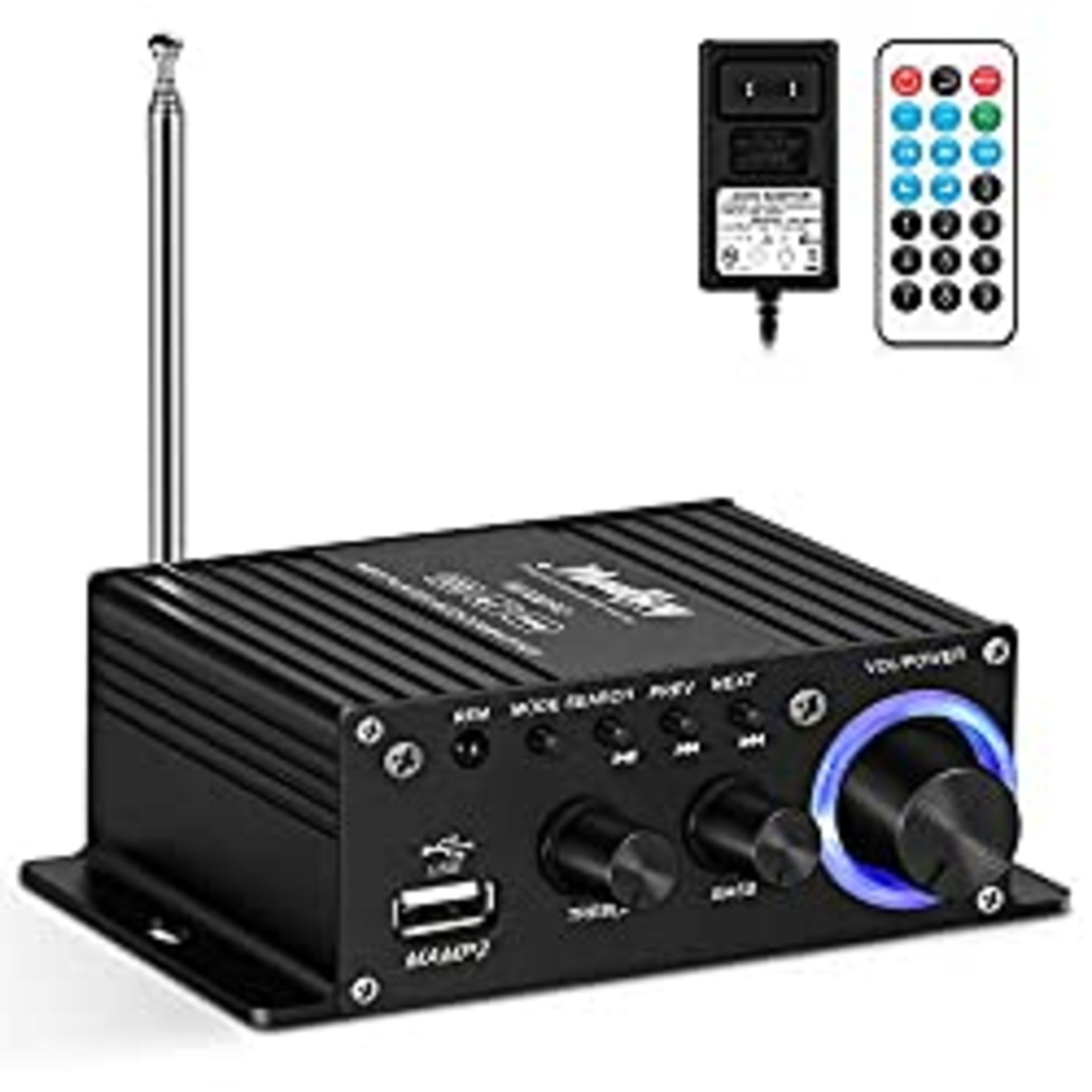 RRP £34.99 Moukey Compact Stereo Power Amplifier Wireless Peak