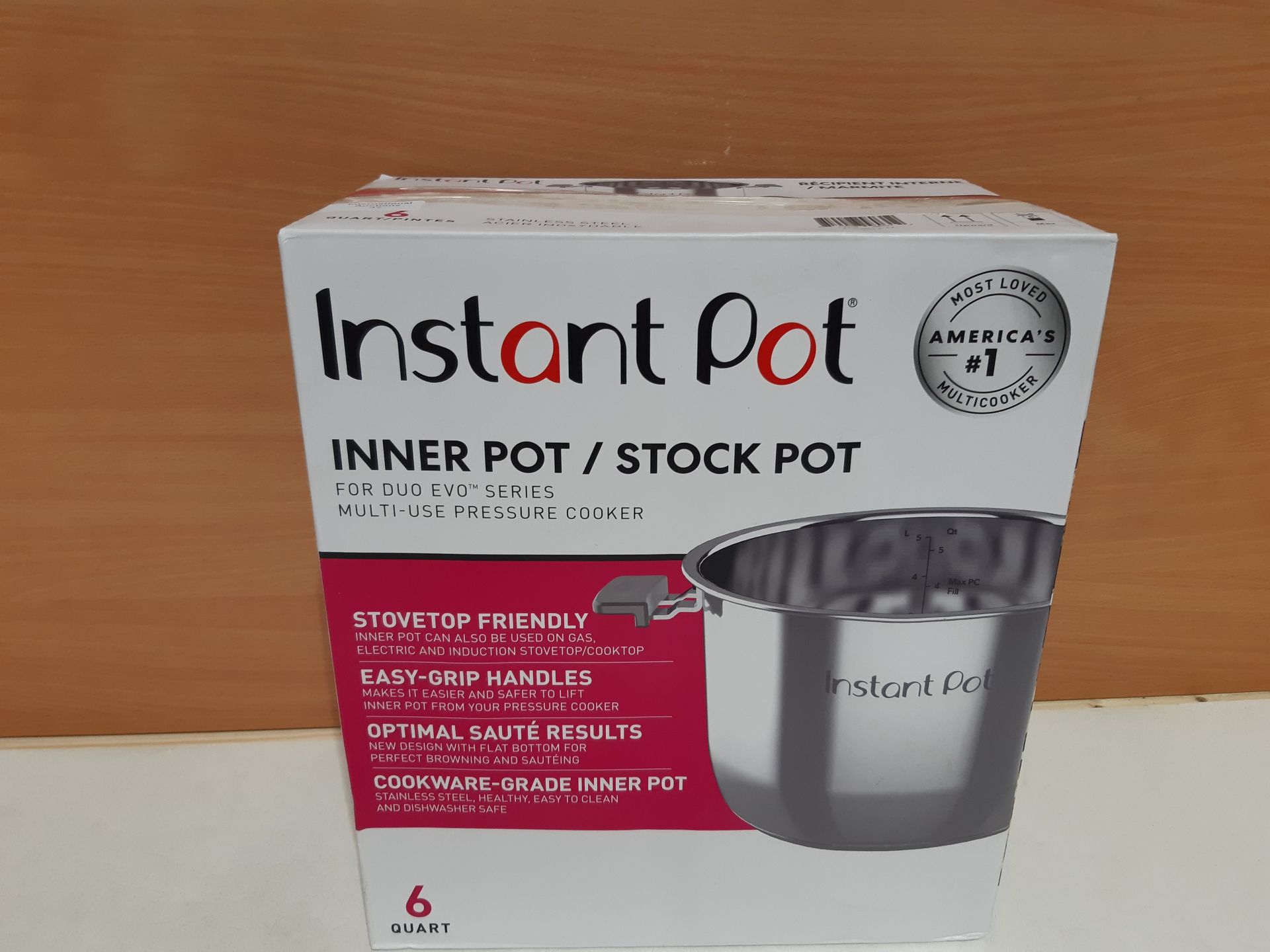 RRP £24.98 Instant Pot Stainless Steel Inner Pot with Cooking - Image 2 of 2