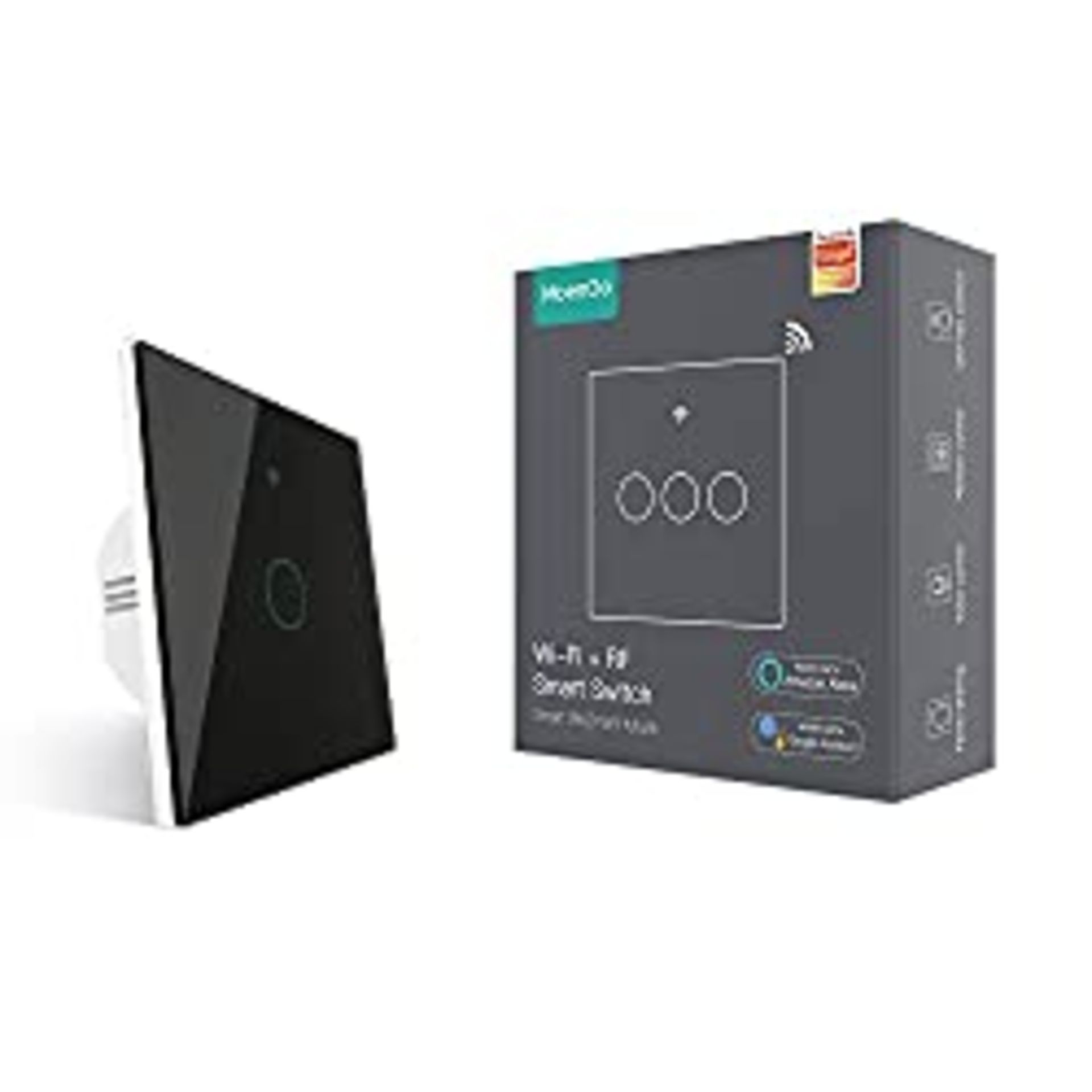 RRP £19.99 MoesGo WiFi Smart Touch Wall Light Switch 1 Way or 2 Way