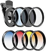 RRP £28.21 Apexel Phones Camera Lens Filter Kits-52MM Graduated Color Filter(Blue