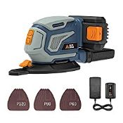 RRP £59.99 BLUE RIDGE 18V Cordless Lithium-Ion Detail Sander with 2.0 Ah Battery