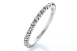 18ct White Gold Half Eternity Diamond Ring 0.25 Carats - Valued by GIE £10,390.00 - Twenty fine