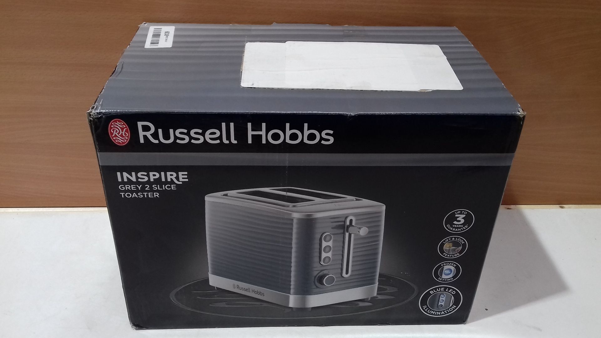 RRP £37.99 Russell Hobbs Inspire Grey 2 Slice Toaster - Image 2 of 2