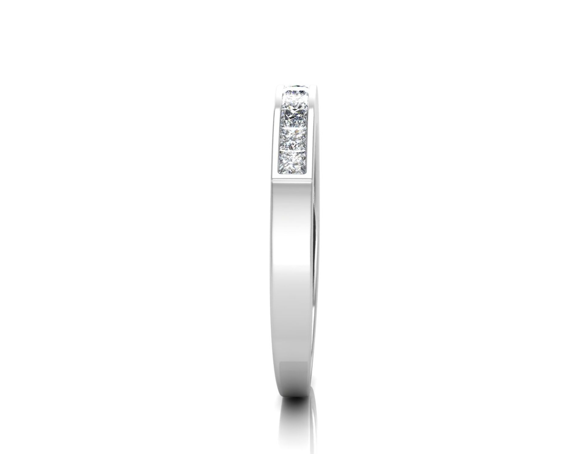 9ct White Gold Channel Set Half Eternity Diamond Ring 0.50 Carats - Valued by GIE £4,695.00 - Ten - Image 4 of 6