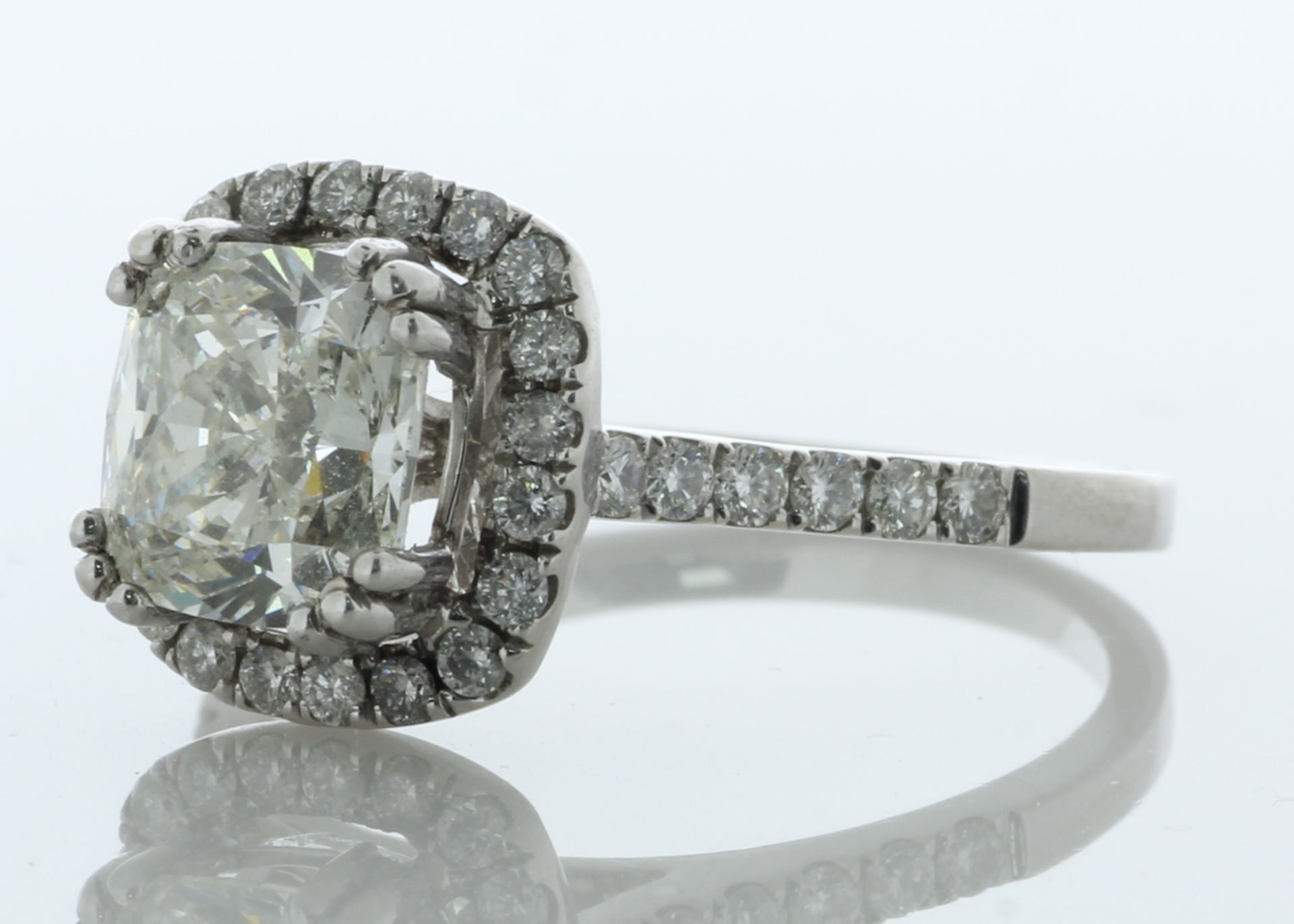 18ct White Gold Single Stone Cushion Cut Diamond Ring (2.13) 2.65 Carats - Valued by GIE £103,450.00 - Image 2 of 5