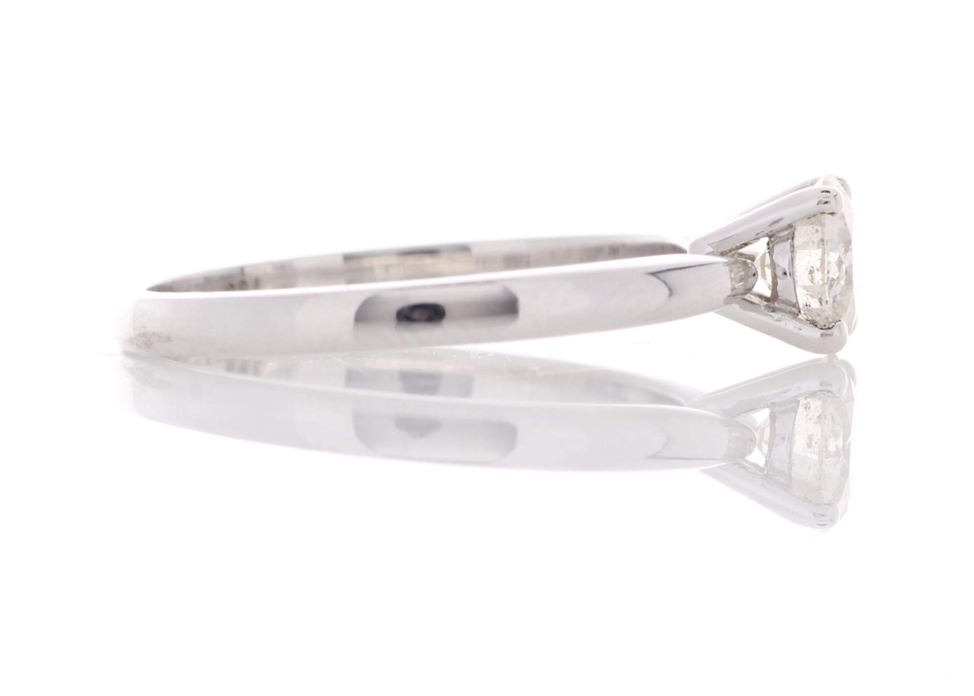 18ct White Gold Single Stone Prong Set Diamond Ring 0.57 Carats - Valued by GIE £9,955.00 - A - Image 4 of 5