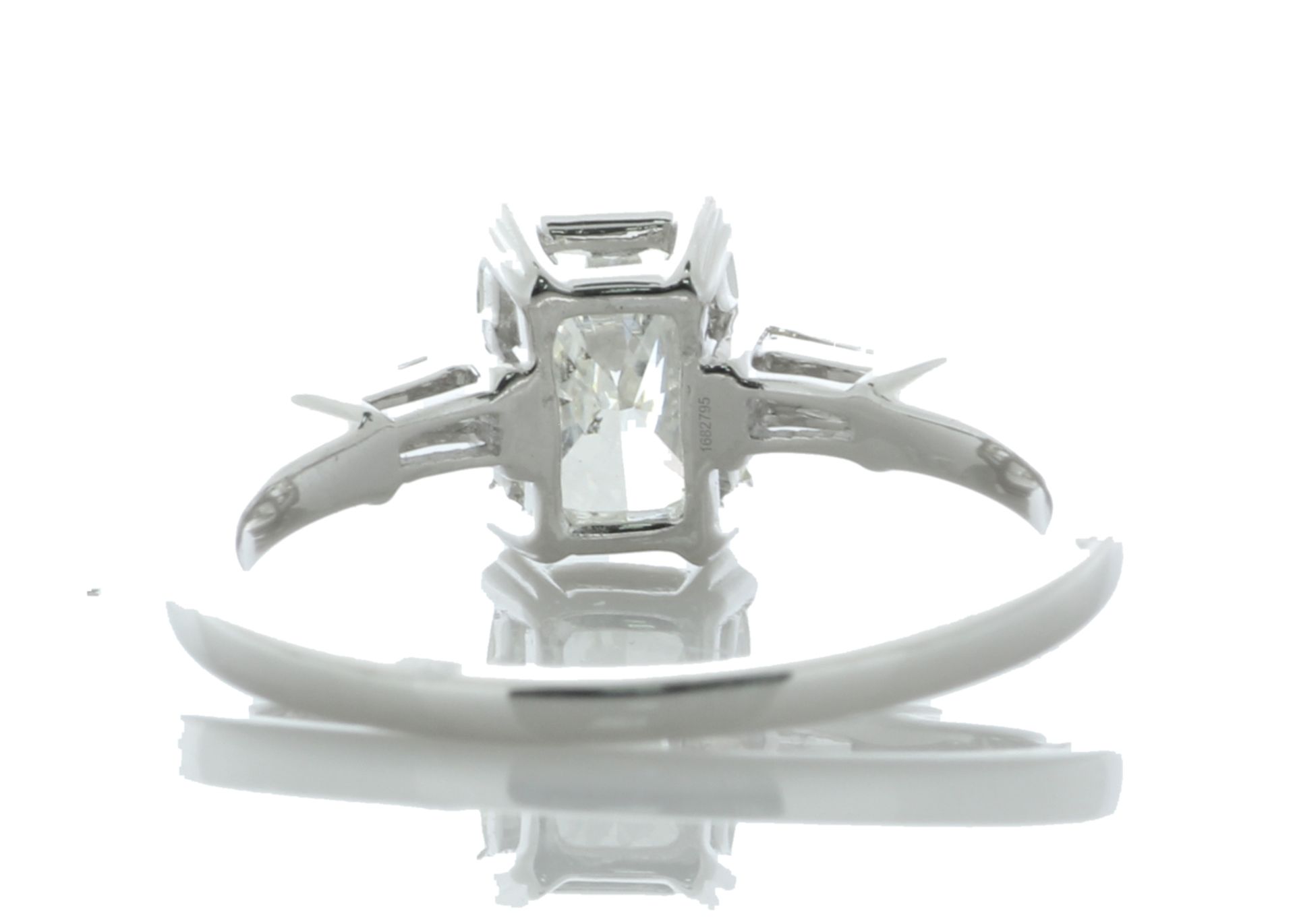 18ct White Gold Single Stone Radiant Cut Diamond Ring (1.50) 1.80 Carats - Valued by GIE £51,240. - Image 4 of 5