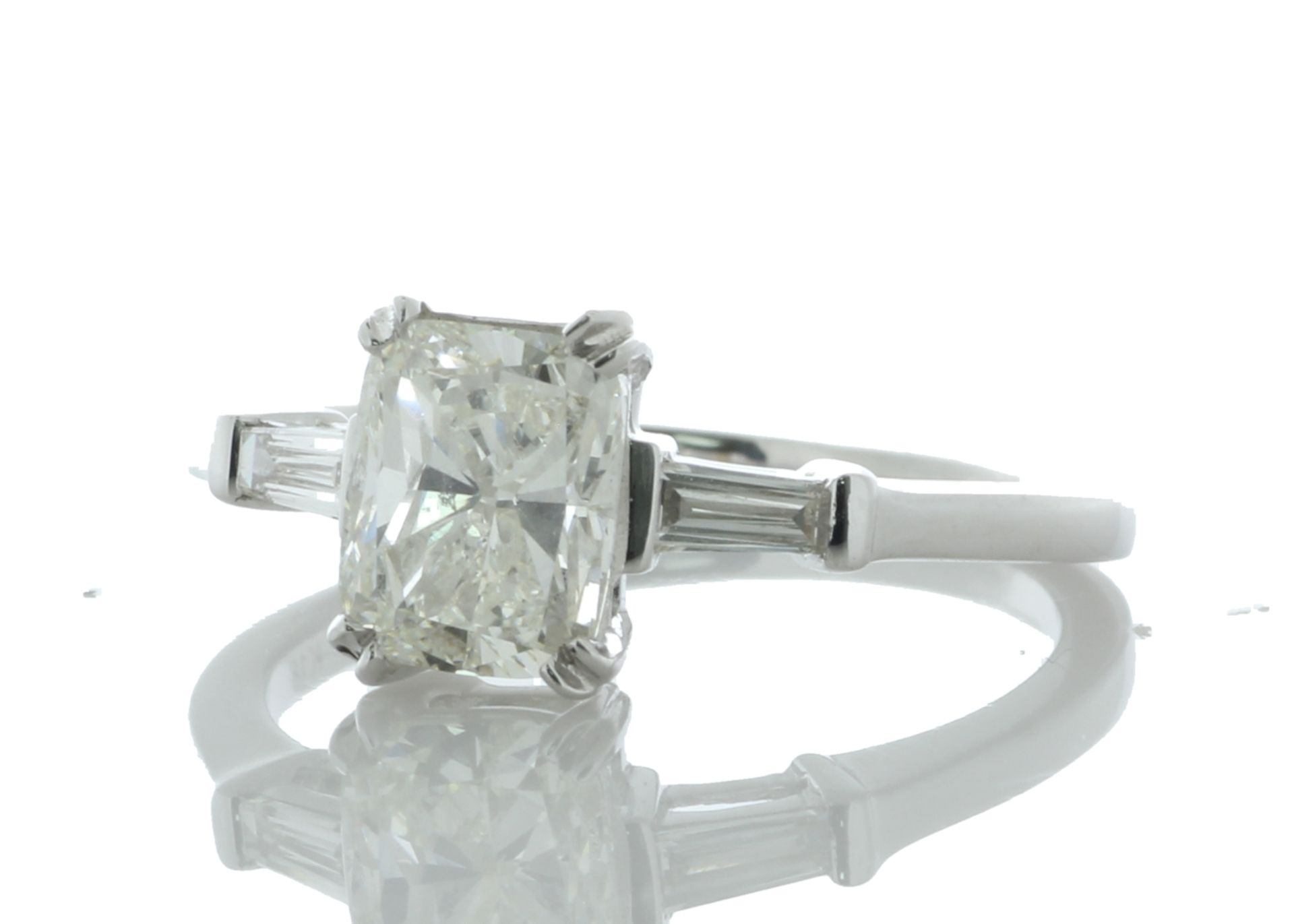 18ct White Gold Single Stone Radiant Cut Diamond Ring (1.50) 1.80 Carats - Valued by GIE £51,240. - Image 2 of 5