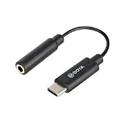 RRP £12.70 BOYA BY-K6 3.5mm TRS Female to Type-C Male Audio Adapter for DJI OSMO POCKET