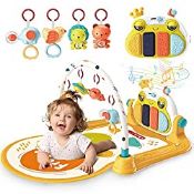 RRP £69.98 GILOBABY Baby Play Mat Tummy Time Baby Activity Gym Mat with Detachable Toys