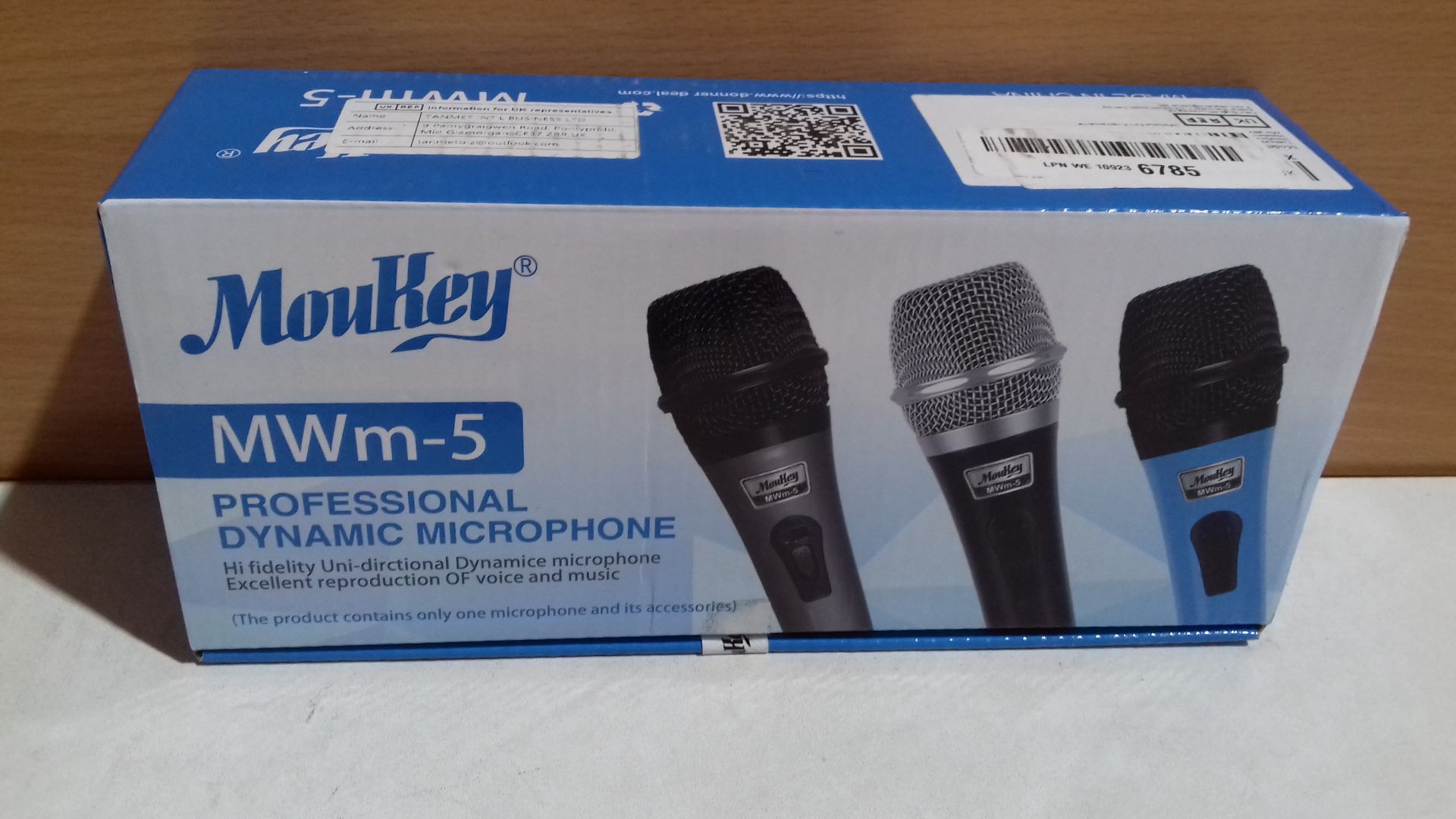 RRP £16.50 Moukey Dynamic Wired Karaoke Microphone Metal Handheld - Image 2 of 2