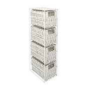 RRP £24.98 4 Drawer Resin Tower Storage Unit - White