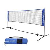 RRP £36.35 SONGMICS 4m Portable Badminton Tennis Net Height Adjustable