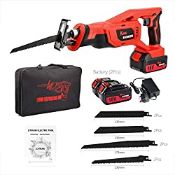 RRP £79.99 Reciprocating Saw with 2 Batteries