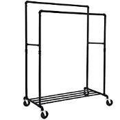 RRP £49.32 SONGMICS Industrial Pipe Clothes Rack on Wheels