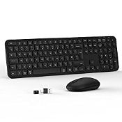 RRP £19.99 Wireless Keyboard and Mouse Combo with 2-in-1 USB and
