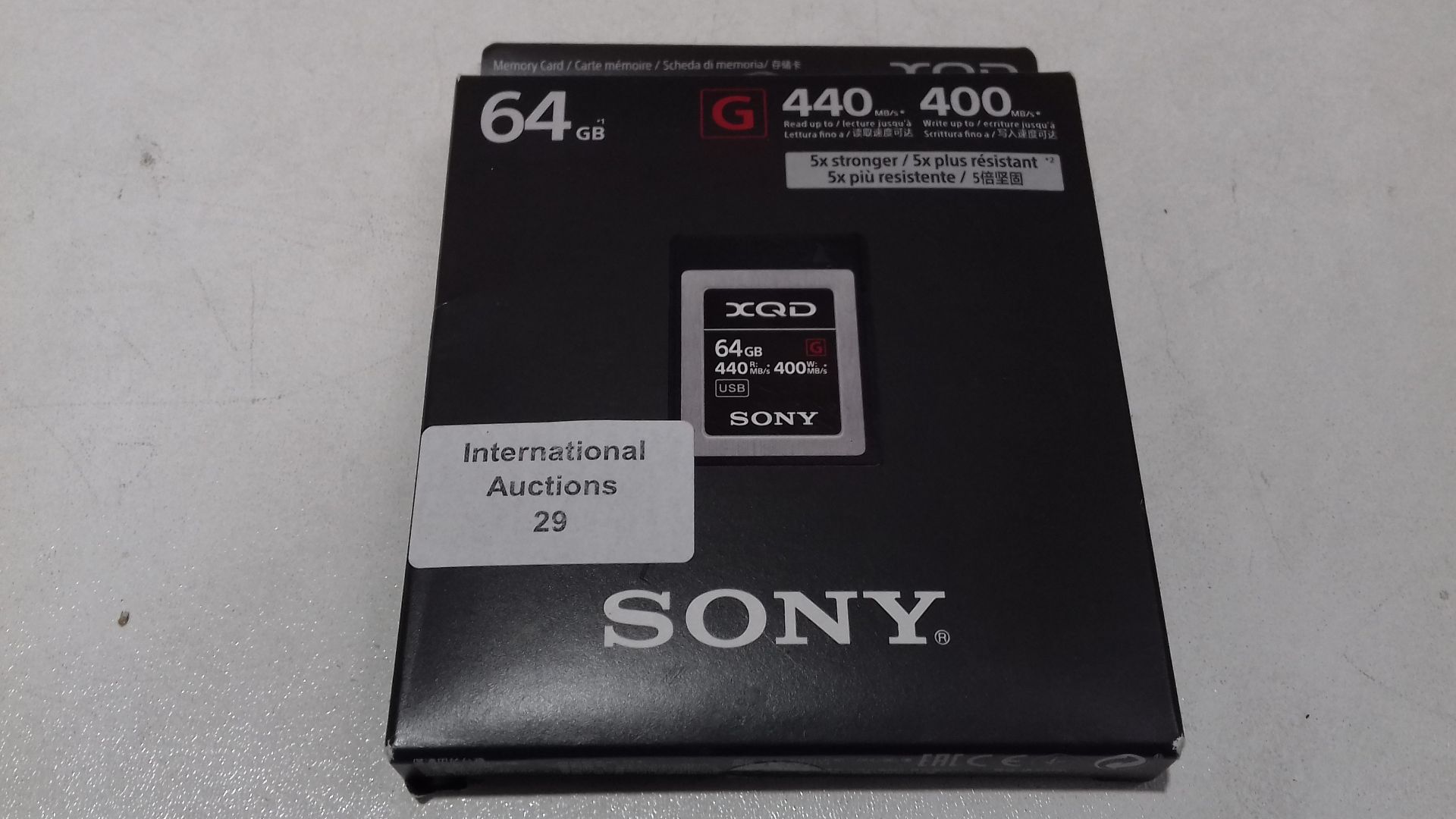 RRP £125.04 Sony Professional XQD G series 64GB Memory Card (QD-G64F/J) Black - Image 2 of 2
