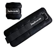 RRP £16.88 Stepfowarder Ankle/Wrist Weights 0.5-2kg a Pair with Adjustable Strap for Arm