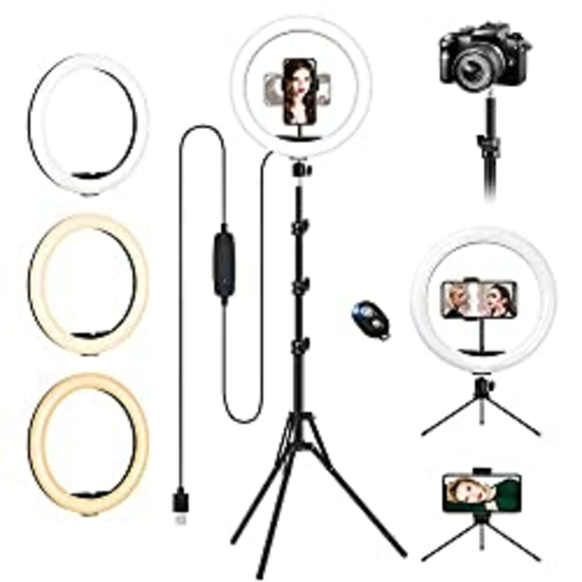 RRP £36.98 Ring Light with Tripod Stand & Phone Holder Tall