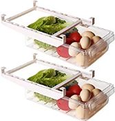 RRP £24.29 Shopwithgreen Refrigerator Organizer Bins with Handle