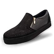 RRP £22.99 CucuFashion Slip On Shoes Women - Really Comfy Slip-on Studded Women Shoes