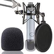 RRP £16.09 Blue Ember Shock Mount with Pop Filter and Foam Windscreen