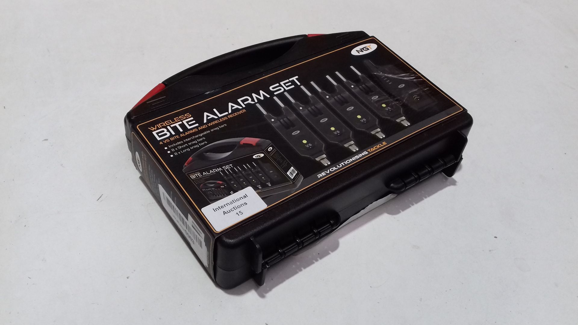 RRP £54.95 4 PC VS WIRELESS BITE ALARM SET WITH SNAG BARS CARP FISHING TACKLE NGT RECEIVER - Image 2 of 2