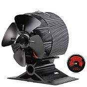 RRP £36.89 CRSURE 4 Blades Small Wood Stove Fan