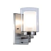 RRP £35.99 XiNBEi Wall Light 1 Light Wall Lamp with Dual Glass Shade
