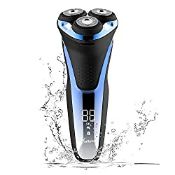 RRP £25.99 Hatteker Electric Shaver Rotary Shavers for Men with Pop-up Trimmer Waterproof