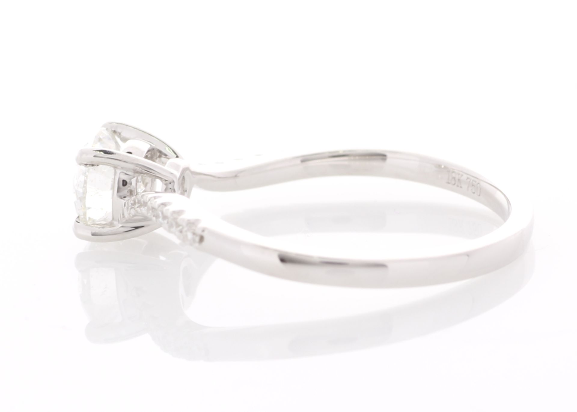 18ct White Gold Single Stone Prong Set With Stone Set Shoulders Diamond Ring (0.64) 0.73 Carats - - Image 2 of 6