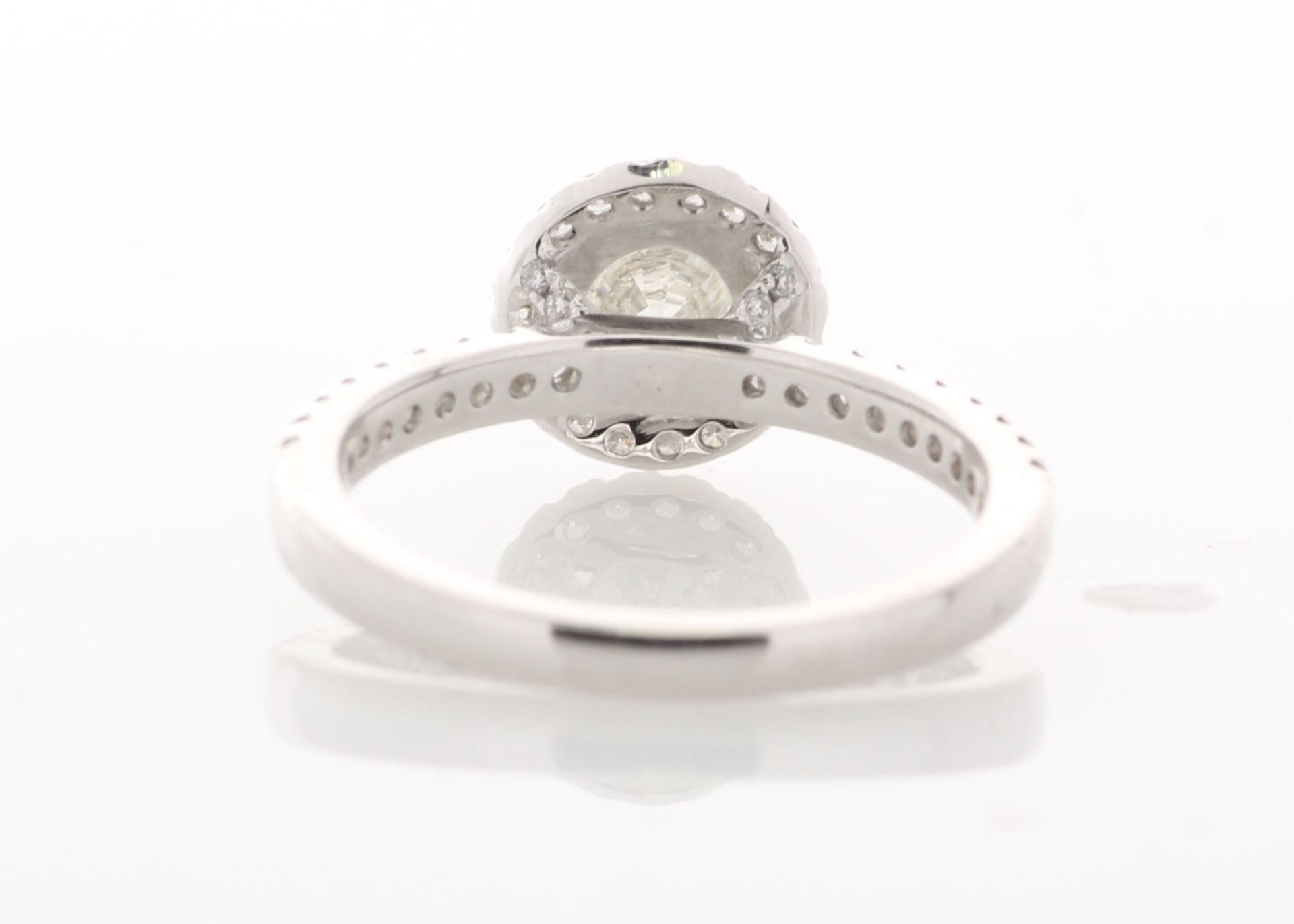 18ct White Gold Single Stone With Halo Setting Ring (1.01) 1.37 Carats - Valued by IDI £20,000. - Image 3 of 5