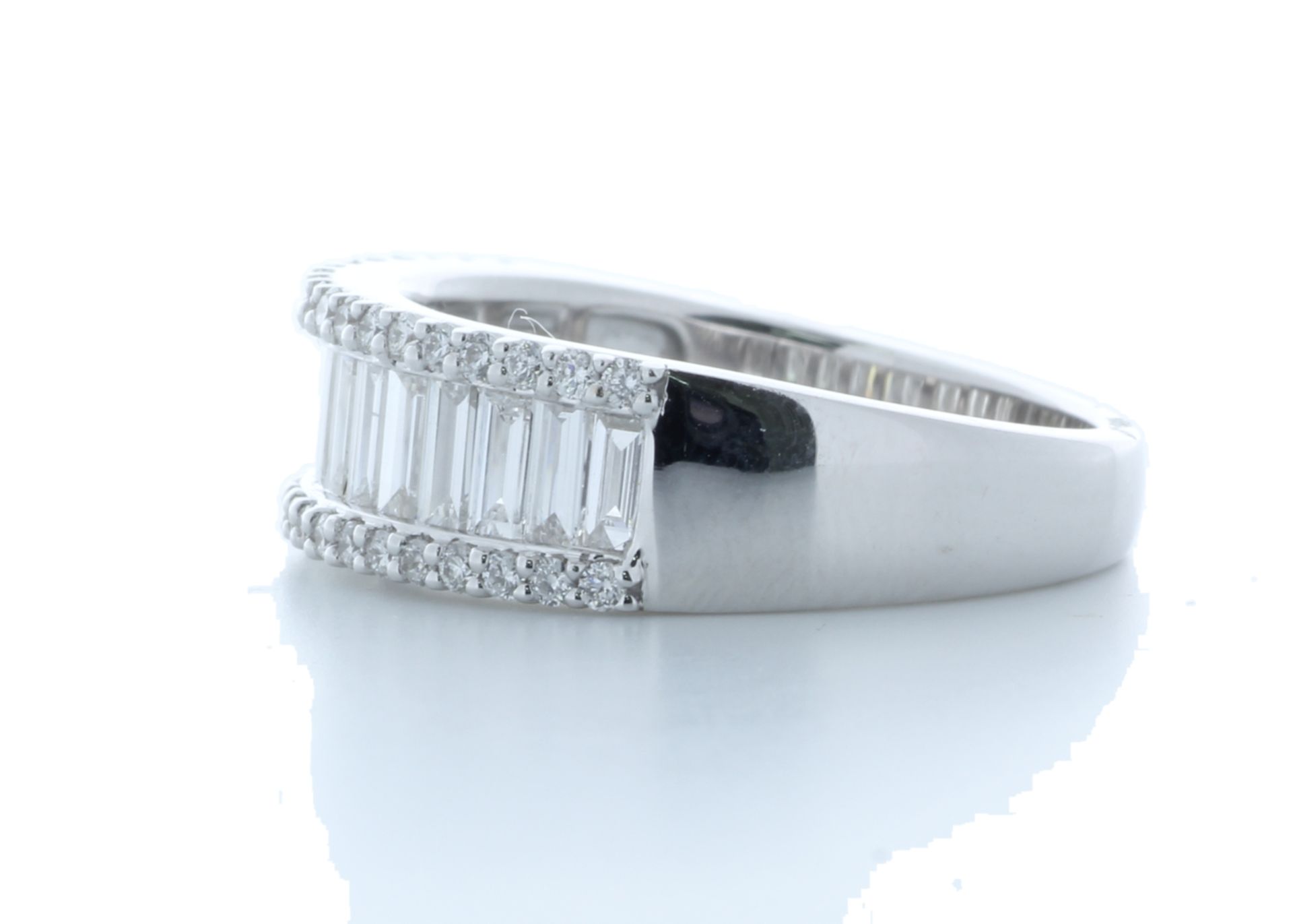 18ct White Gold Channel Set Semi Eternity Diamond Ring 1.07 Carats - Valued by AGI £8,300.00 - - Image 2 of 4