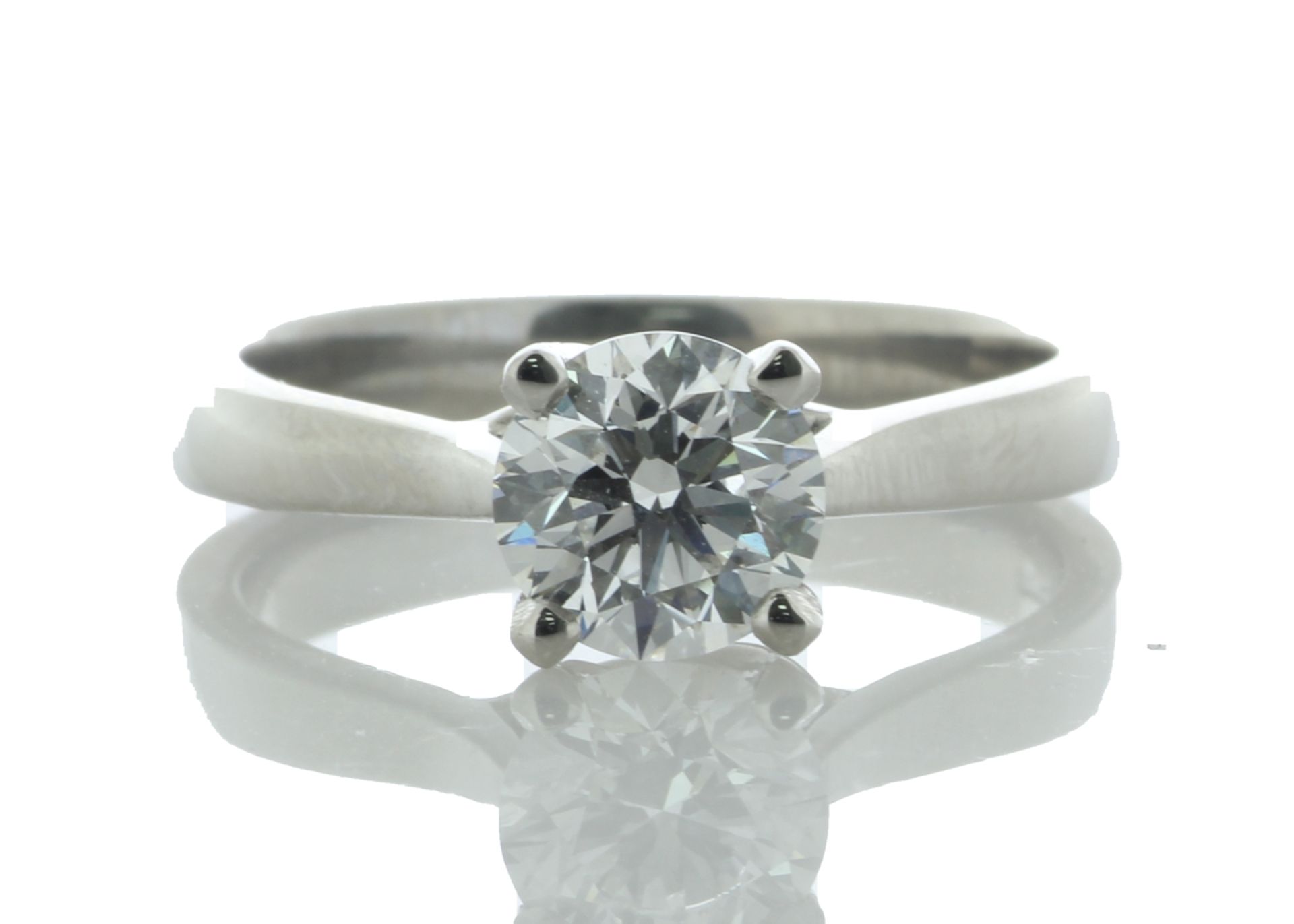 Platinum Single Stone Wire Set Diamond Ring 1.01 Carats - Valued by GIE £58,000.00 - A stunning